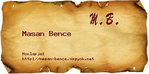 Masan Bence névjegykártya